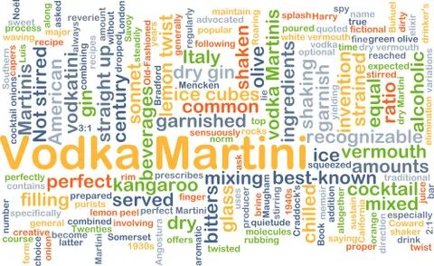 Vodka martini background concept Stock Illustration