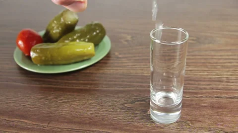 Vodka poured into a glass Stock Footage 61434950