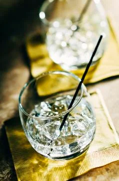Vodka on the rocks Stock Photos