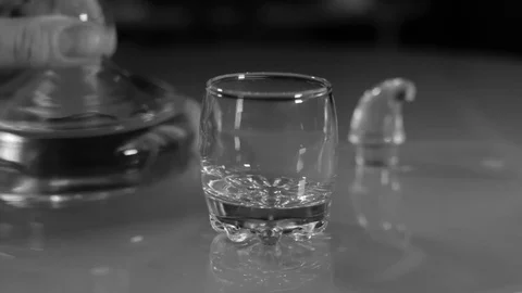 Vodka shot Decanter Stock Footage 72158252