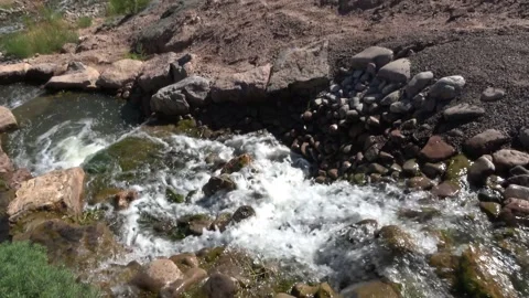 Voeirs Pit Park stream, New Mexico. Stock Footage 160071372