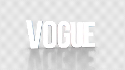 VOGUE 3D Text spinning on an orange background. Looped video.4K 動画素材 276682012