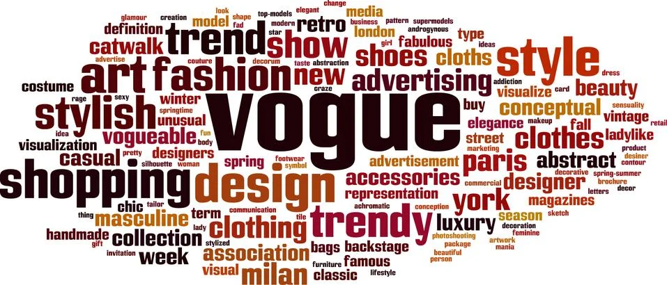 Vogue word cloud Stock Illustration