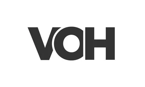 VOH logo design template with strong and modern bold text. Initial based ve.. Stock Illustration