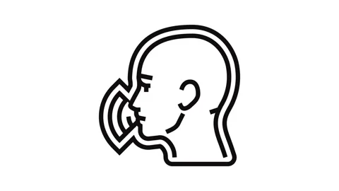 Voice activated line icon animation Stock Footage 326122963