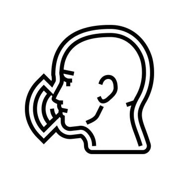 Voice activated line icon vector illustration Illustrazione stock