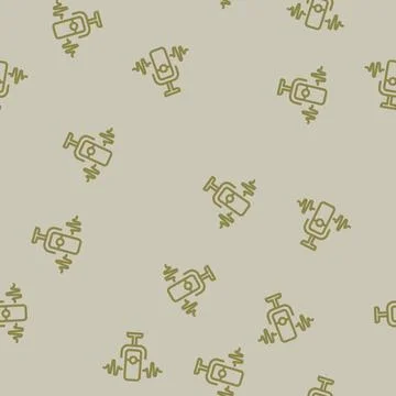 Voice activated line vector seamless pattern 스톡 일러스트
