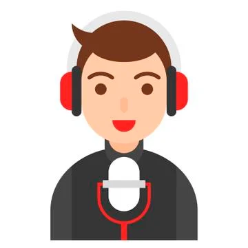 Voice actor icon, profession and job vector illustration Stock-Illustration