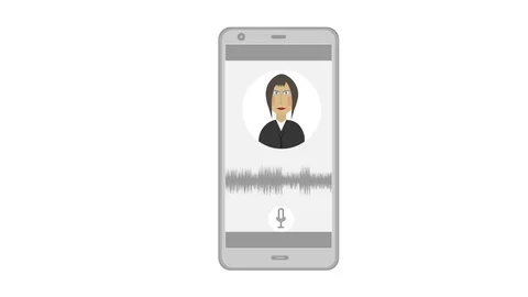 Voice assistant animation. Navigation. Smartphone cartoon Stock Footage 121505871