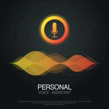 Voice assistant background Stock Illustration