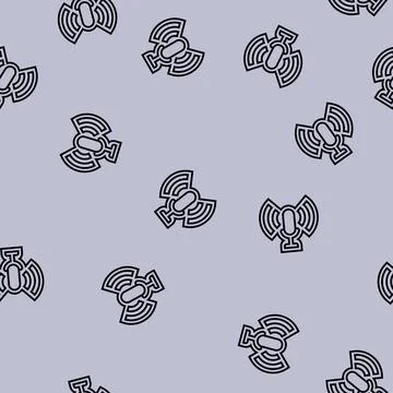 Voice assistant compatible line seamless pattern Stockillustratie