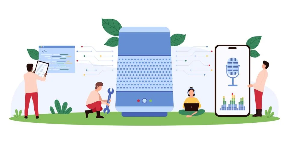 Voice assistant concept. Illustration