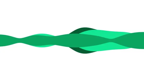 Voice assistant element on white background. Sound analysis wave green tones Video stock 327654745