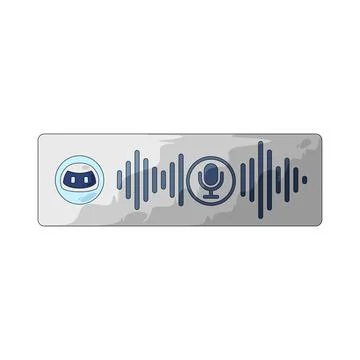 Voice assistant illustration Illustrazione stock