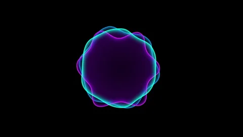 Voice Assistant Sound Wave Circle Animation on Black Background Stock Footage 323867042
