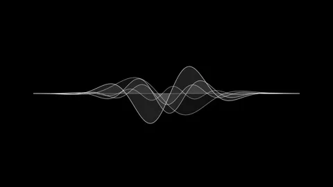 Voice assistant style translucent sine waves Видео 348268791