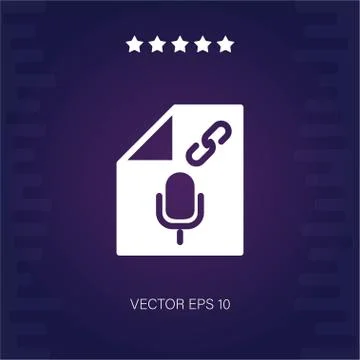 Voice attachment vector icon Stock Illustration