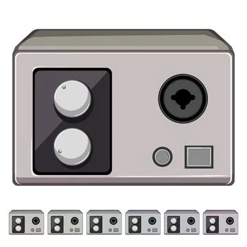 Voice audio interface cartoon vector graphic Stock Illustration