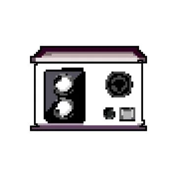 Voice audio interface game pixel art vector illustration Stock Illustration