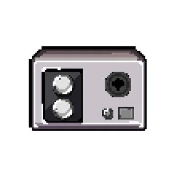 Voice audio interface pixel art vector illustration Stock Illustration