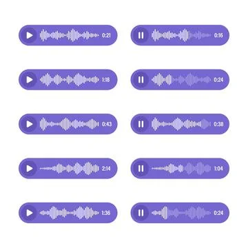 Voice, audio message, speech bubble. SMS text frame. Social media chat or Illustrazione stock