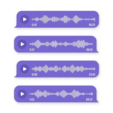 Voice, audio message, speech bubble. SMS text frame. Social media chat or 스톡 일러스트