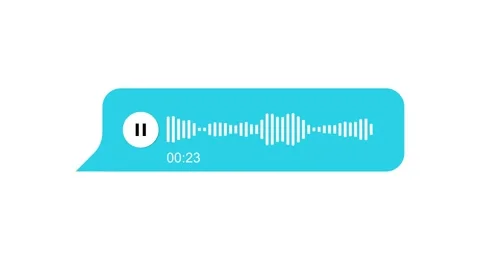 Voice audio message speech bubbles animation isolated on White background Stock-Footage 321608107