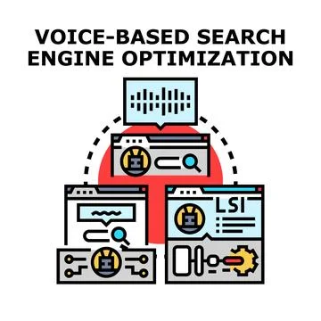 Voice based search engine optimization process Stock Illustration