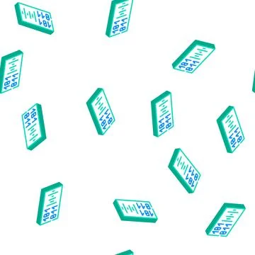 Voice binary code isometric icon seamless pattern Stock Illustration