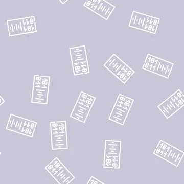 Voice binary code line vector seamless pattern Stock Illustration