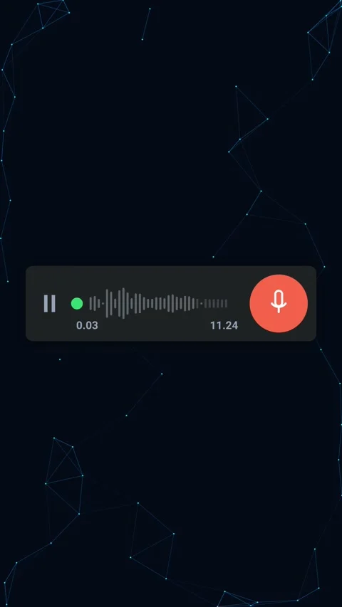 Voice biometric authentication interface on digital dark background Stockbeeldmateriaal 347186615