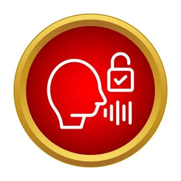 Voice biometric authentication unlocking security access control Illustrazione stock
