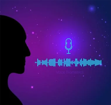Voice biometrics technology Stock Illustration