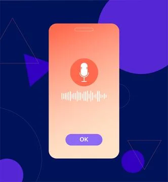 Voice biometrics technology Stock Illustration
