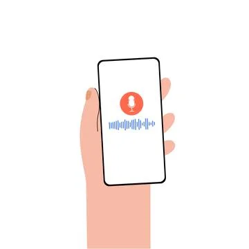 Voice biometrics technology Stock Illustration