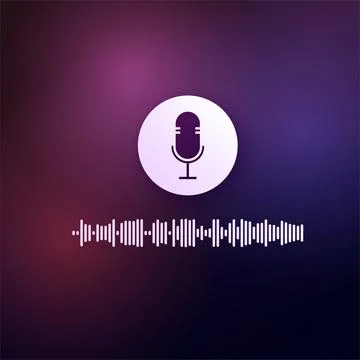 Voice biometrics technology Stock Illustration