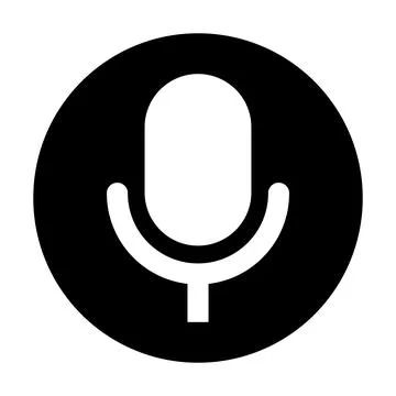 Voice button icon. Microphone button. Vector. Stock Illustration