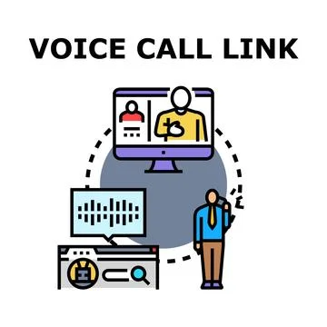 Voice call link concept creating online communication networking 스톡 일러스트