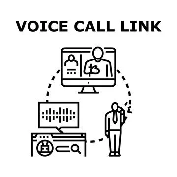 Voice call link concept creating online communication networking Stock Illustration