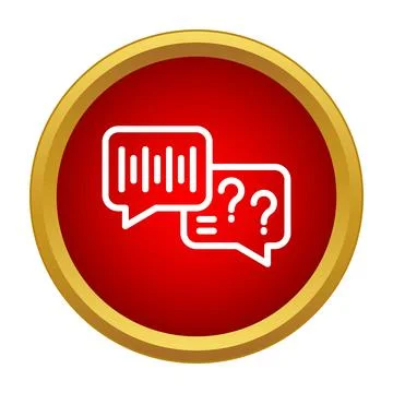 Voice chat and question message bubbles icon Stock Illustration