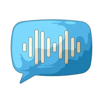 Voice chat bubble illustration Stock Illustration