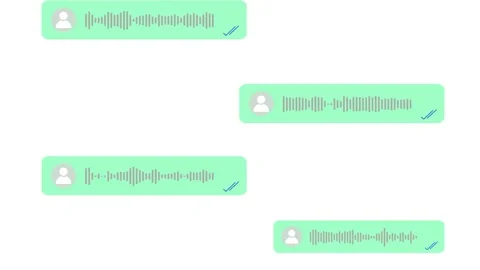 Voice Chat bubble message animation isolated on white background Stock-Footage 321412916