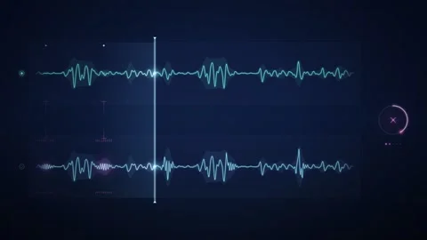 Voice Clone Deepfake Audio Detection Waveform Scan Seamless Loop Vídeos de archivo 348869592