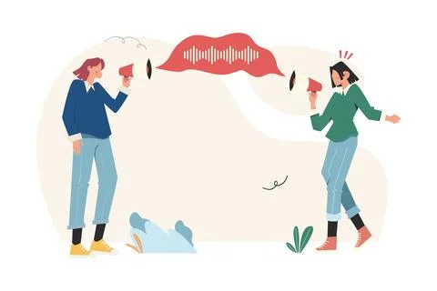 Voice Command and Speech Recognition Technology Illustration Stock-Illustration