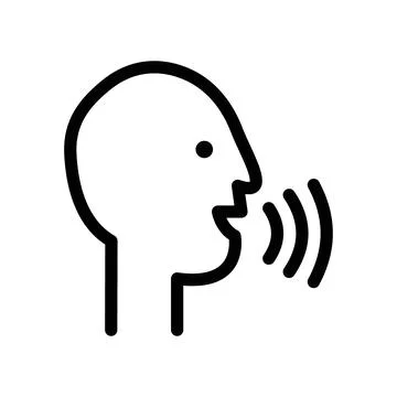 Voice command control Icon outline set collection or pack Illustrazione stock
