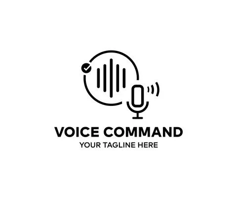 Voice command logo design Stock Illustration