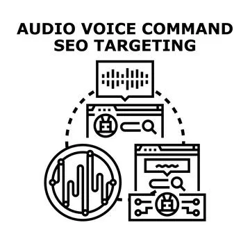 Voice command processing for search engine optimization targeting Stock Illustration