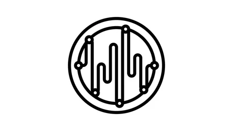 Voice command wave deep learning line icon animation 스톡 동영상 326124557