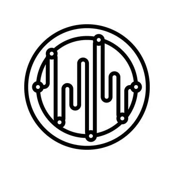 Voice command wave deep learning line icon vector illustration Stock Illustration