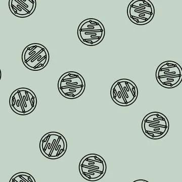 Voice command wave deep learning line seamless pattern Stock Illustration